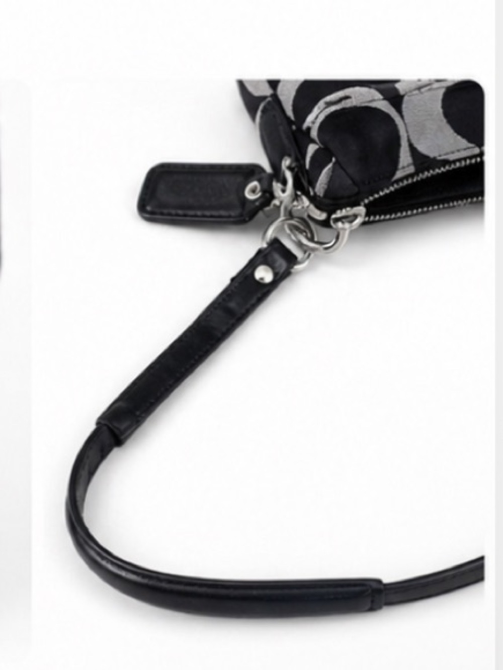 Coach Black & Gray Signature Jacquard  Kristin Shoulder Bag F22302 - Picture 5 of 6